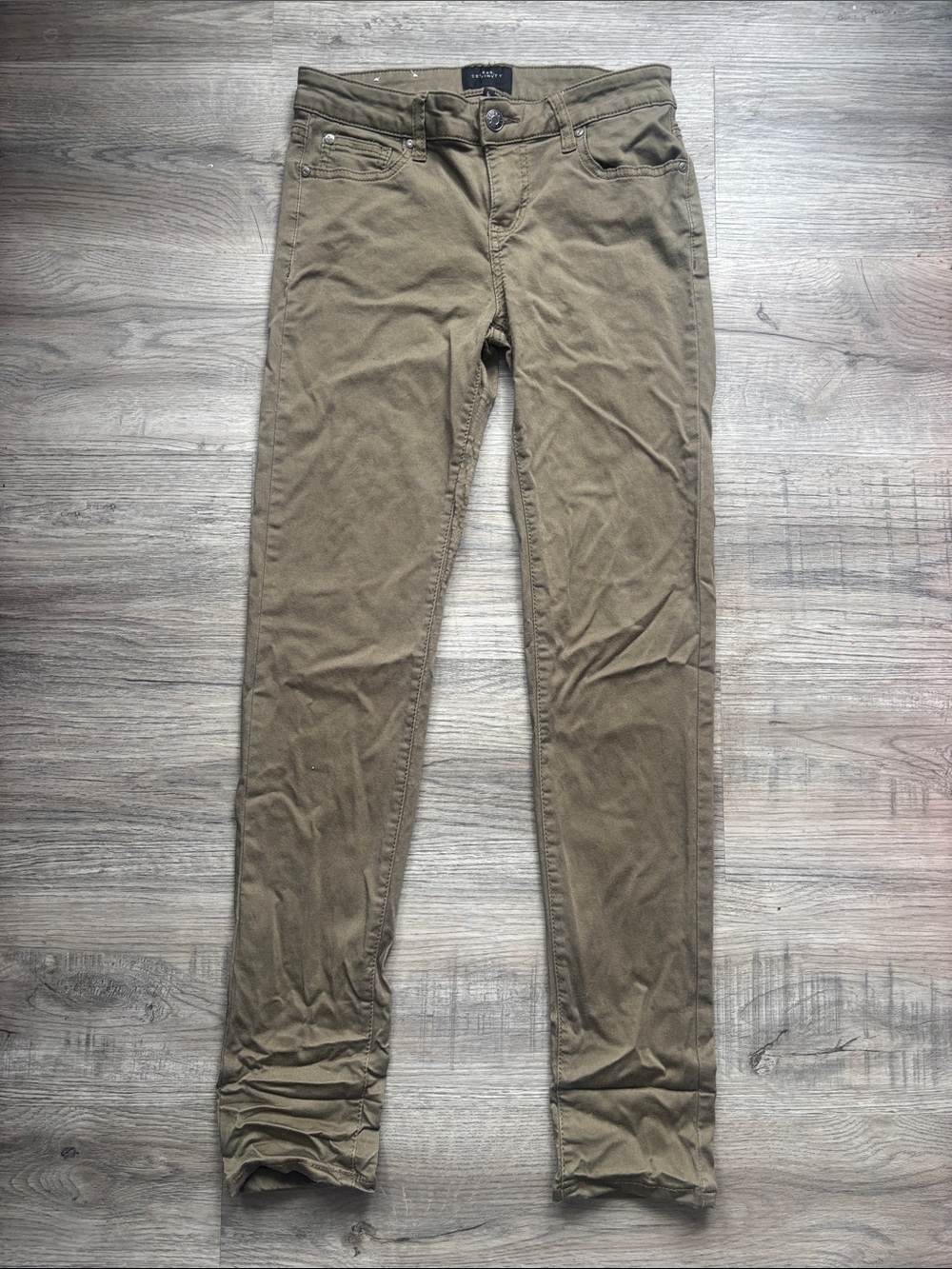 Slim Olive Green Skinny Pants
